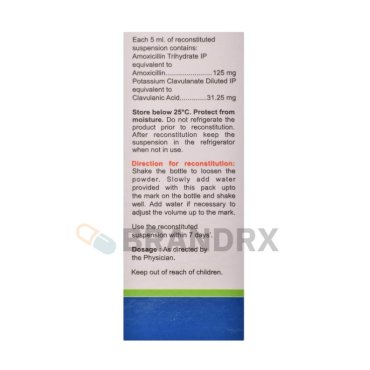 Clavam Dry Syrup 125/31.25 mg Alkem Laboratories Ltd.